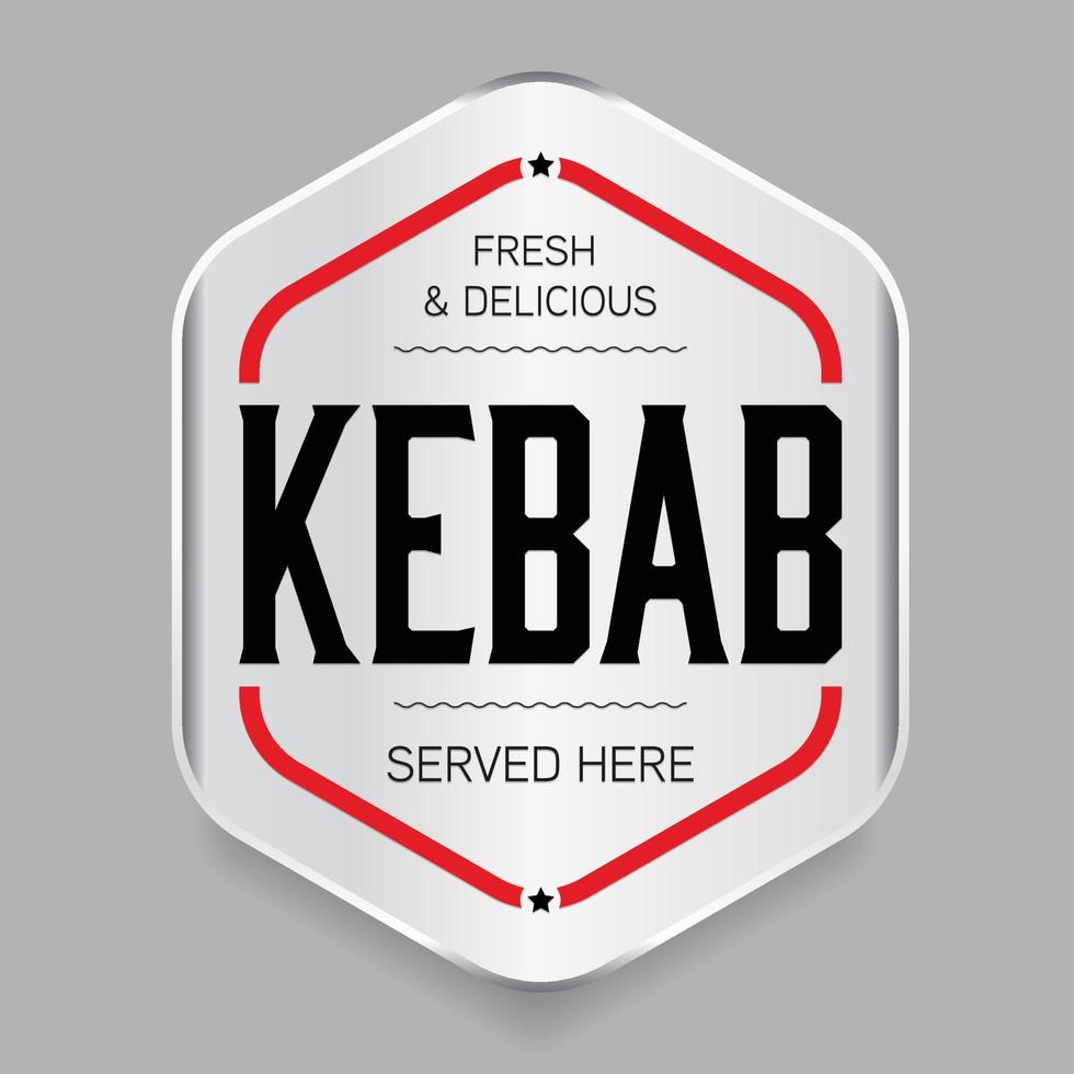 verse kebab stempel teken badge vintage vector