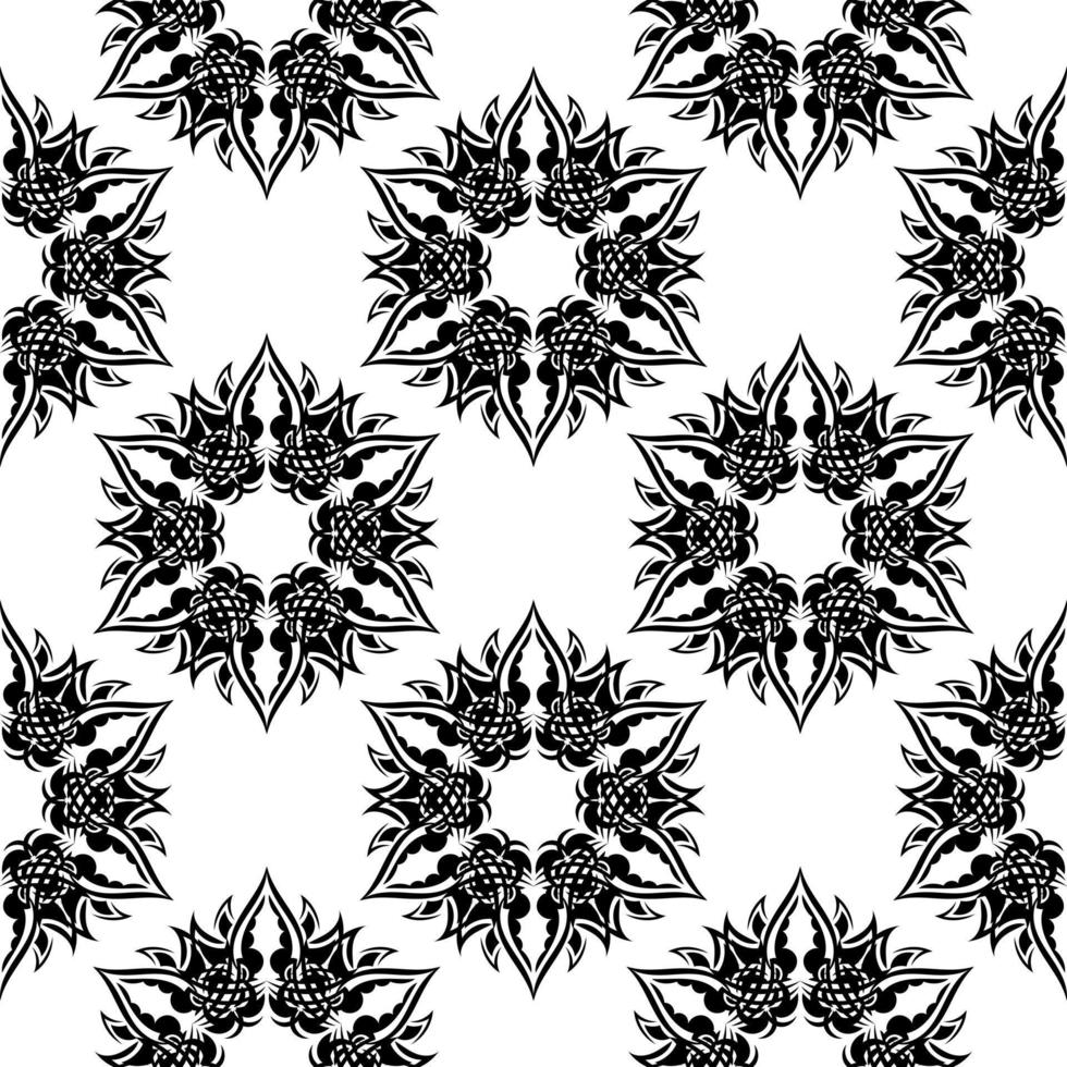 zwart-wit naadloze patroon met luxe, vintage, decoratieve ornamenten. goed voor achtergronden, prints, kleding en textiel. vectorillustratie. vector