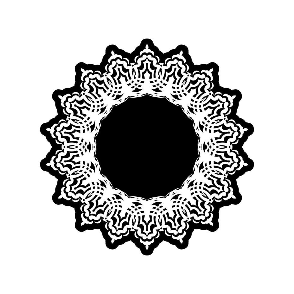 cirkelvormig mandala-bloempatroon voor henna, mehndi, tatoeage, decoratie. vector