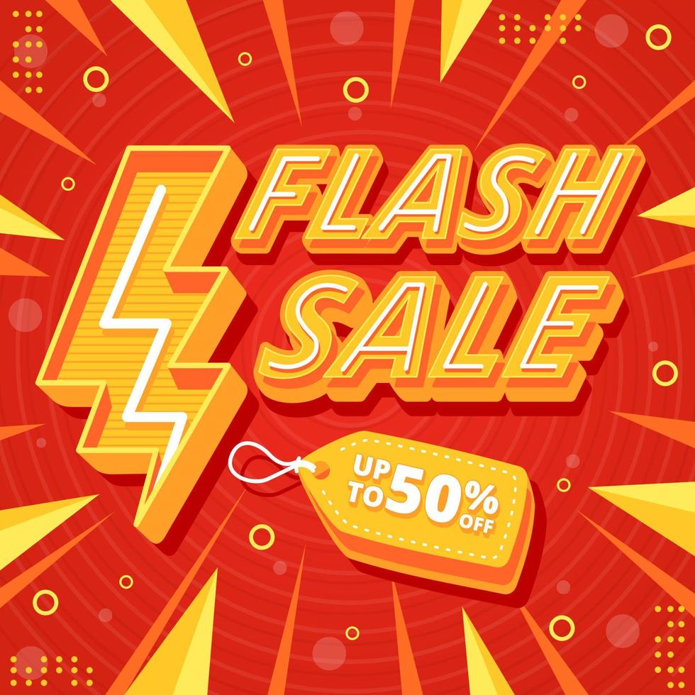 flash verkoop poster sjabloon vector