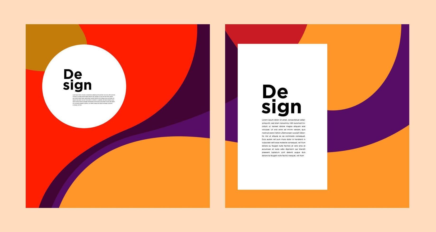 vector kleurrijke abstracte geometrische en curve voor banner social media template