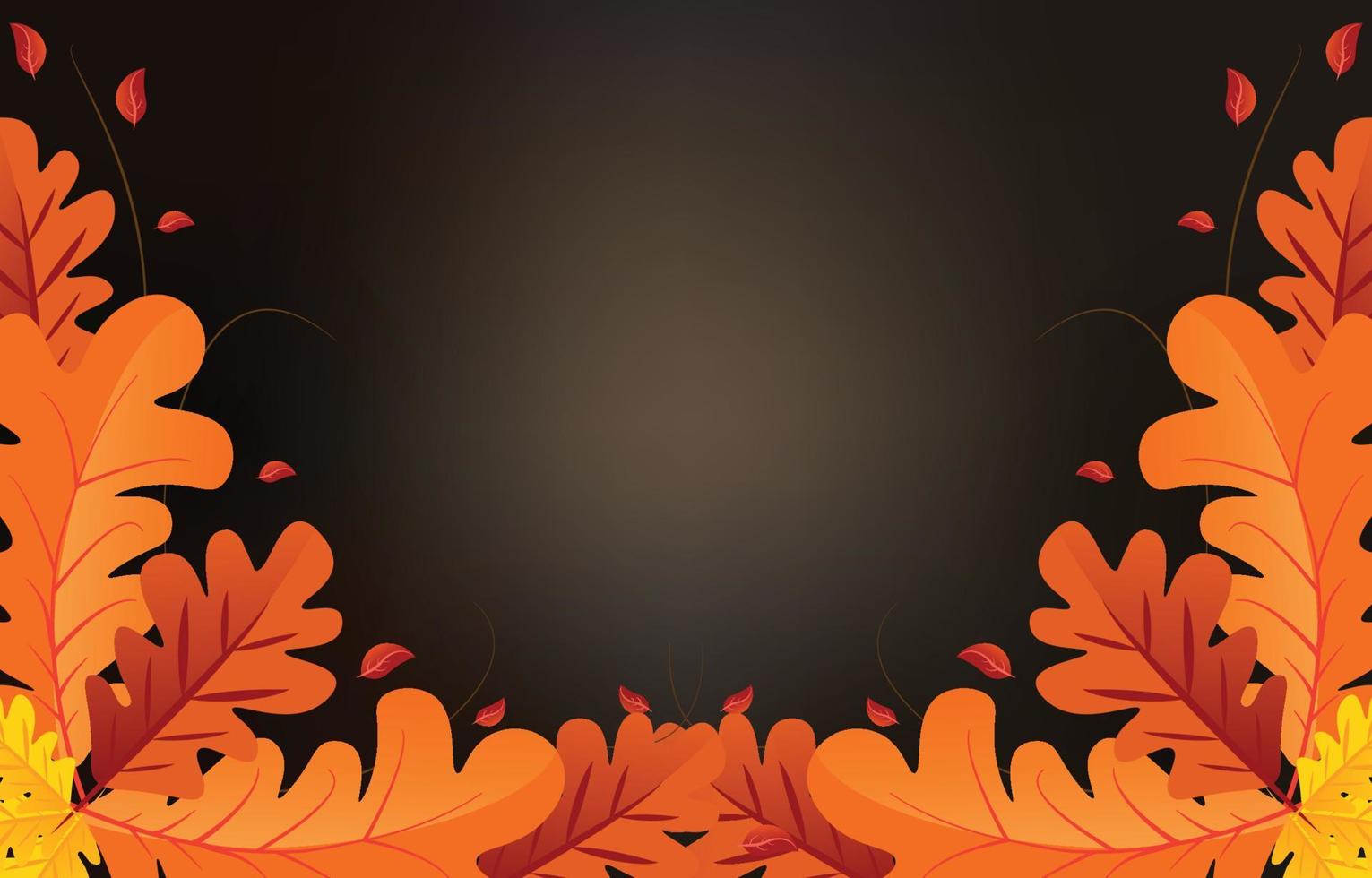 herfst achtergrond met bladeren goudgeel. herfstconcept, voor behang, ansichtkaarten, wenskaarten, webpagina's, banners, online verkoop. vector illustratie