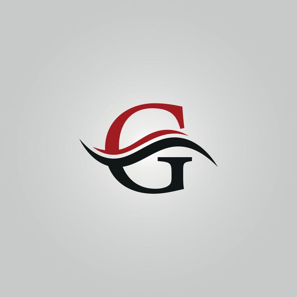 g letter logo met snij gratis vector bestand gratis vector