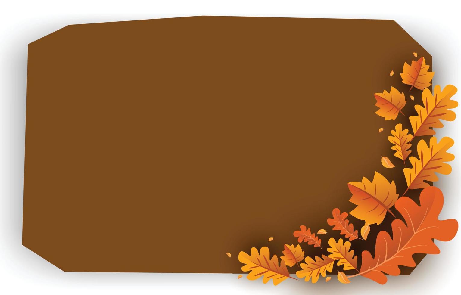 herfstachtergrond met bladeren goudgeel met vierkante kaders en vrije ruimte, herfstconcept, voor behang, ansichtkaarten, wenskaarten, webpagina's, banners, online verkoop. vector illustratie