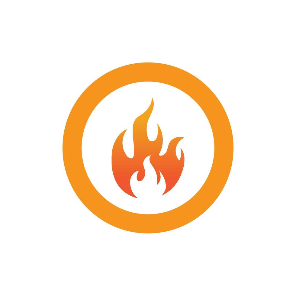 hete vlam brand vector pictogram illustratie ontwerpsjabloon