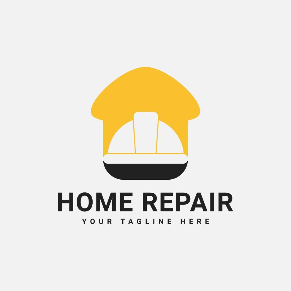 eenvoudige en schone ontwerpsjabloon voor huisreparatie-logo vector