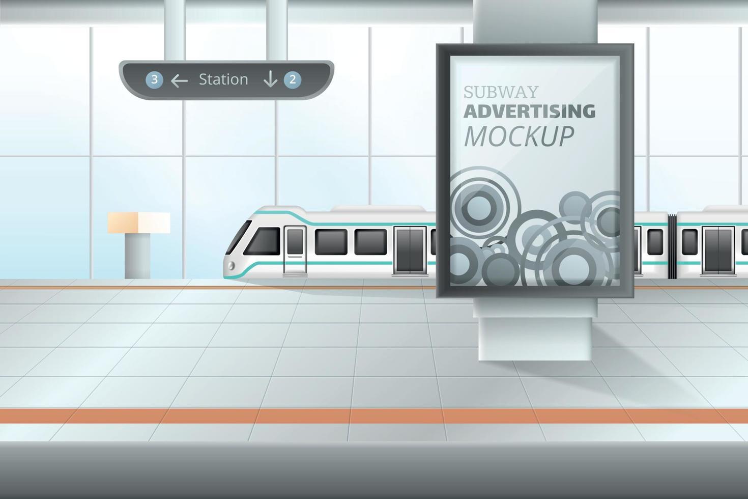 metro reclame mockup vector