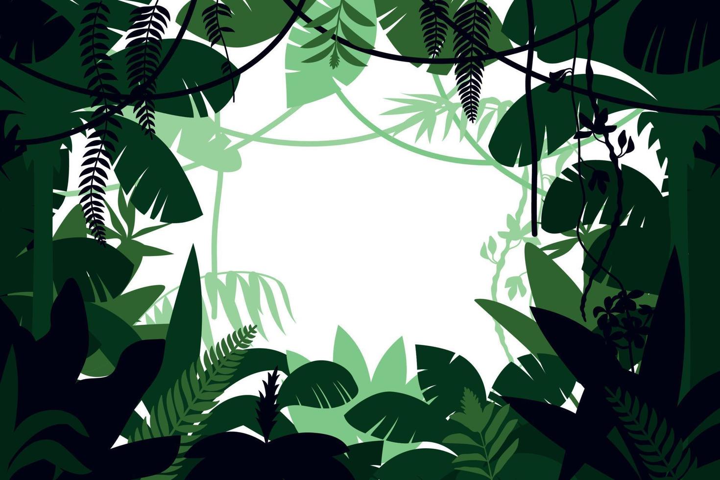 gekleurd jungle frame vector