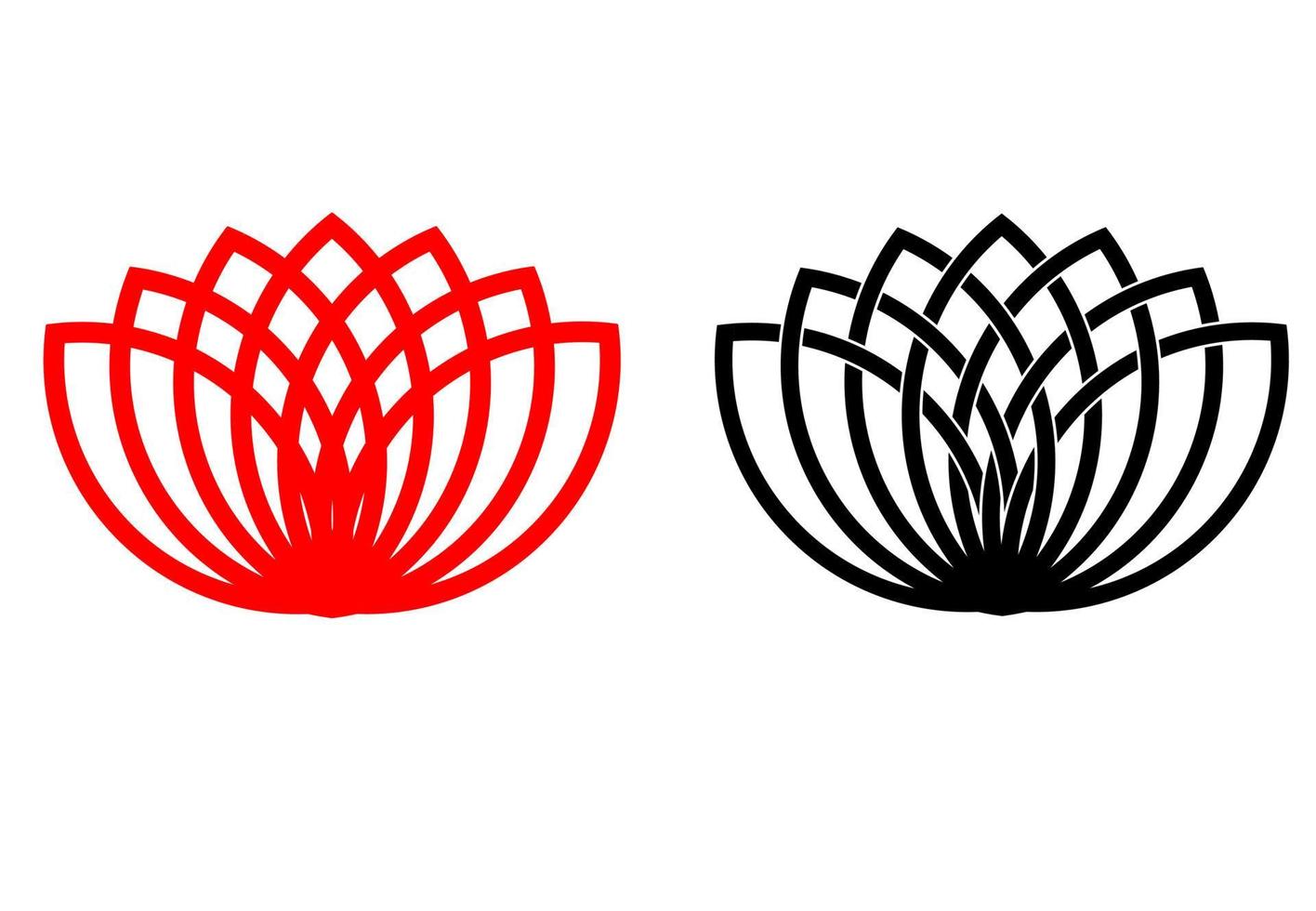 overzicht lotus pictogrammenset vector