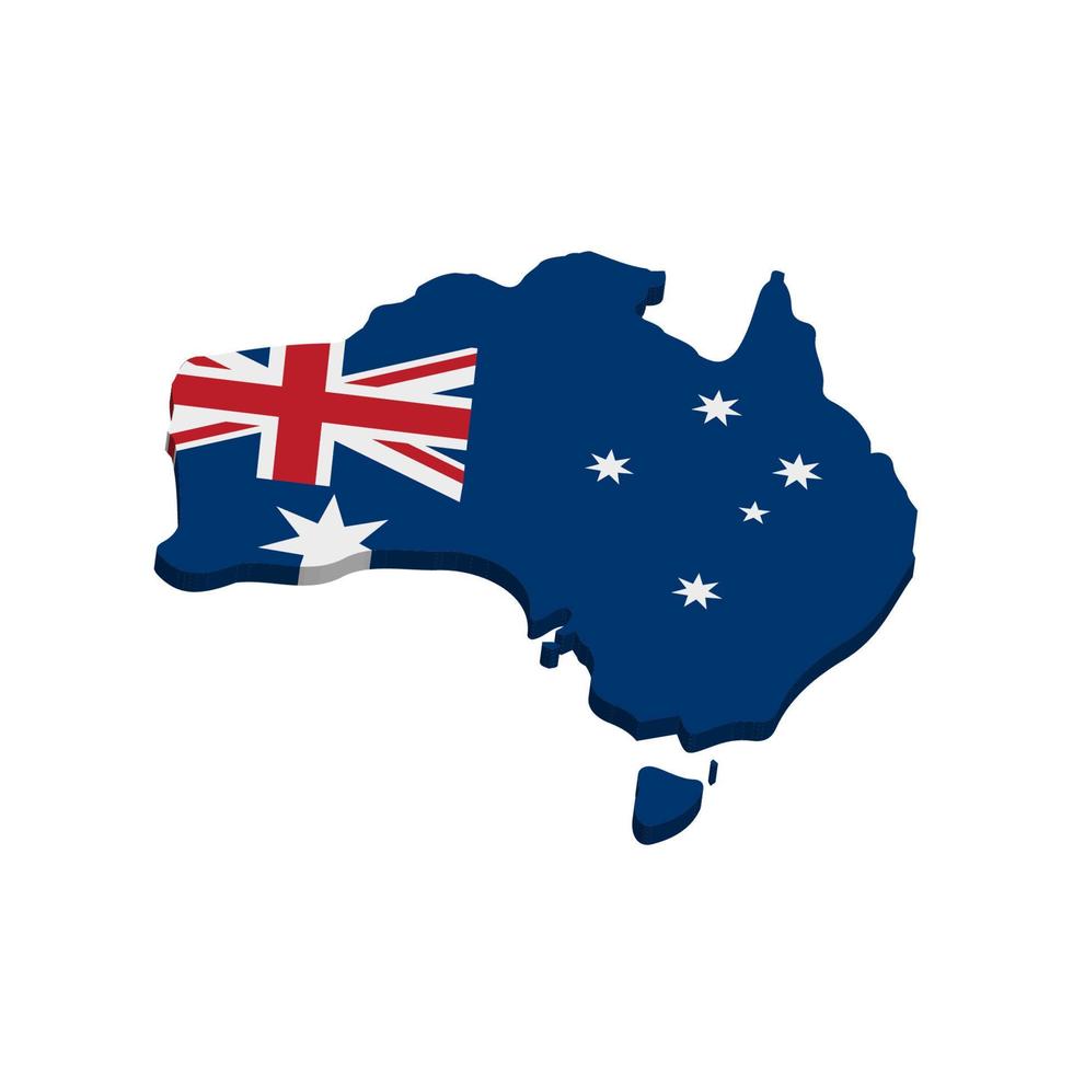 Australië kaart vectorillustratie op witte achtergrond vector