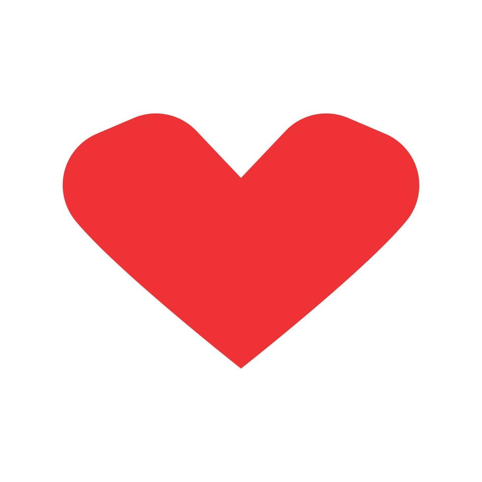 hart, symbool van liefde pictogram vlakke stijl modern design geïsoleerd op lege achtergrond. vectorillustratie. vector