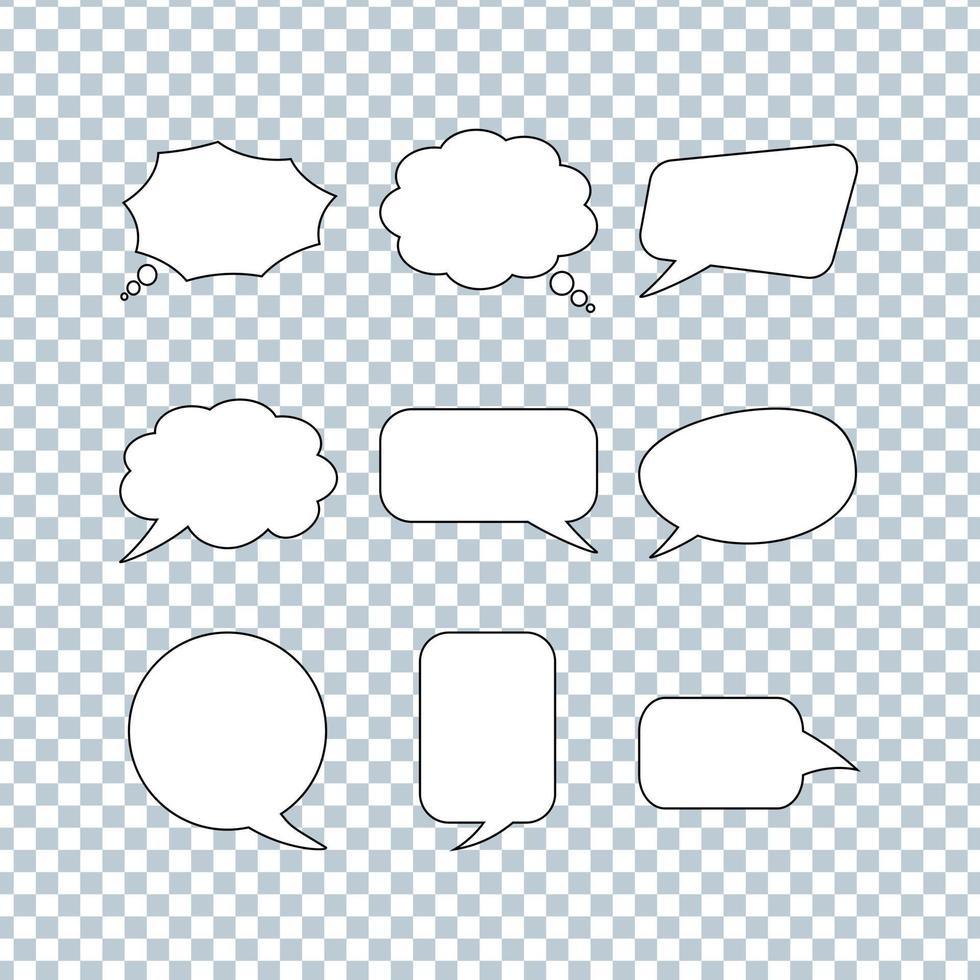 verzameling bubbelkomische spraak voor elk doel. sticker ontwerp. vector illustratie