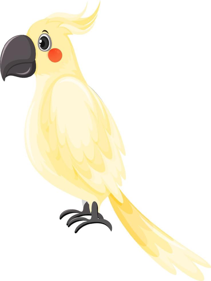 valkparkietvogel in cartoonstijl vector