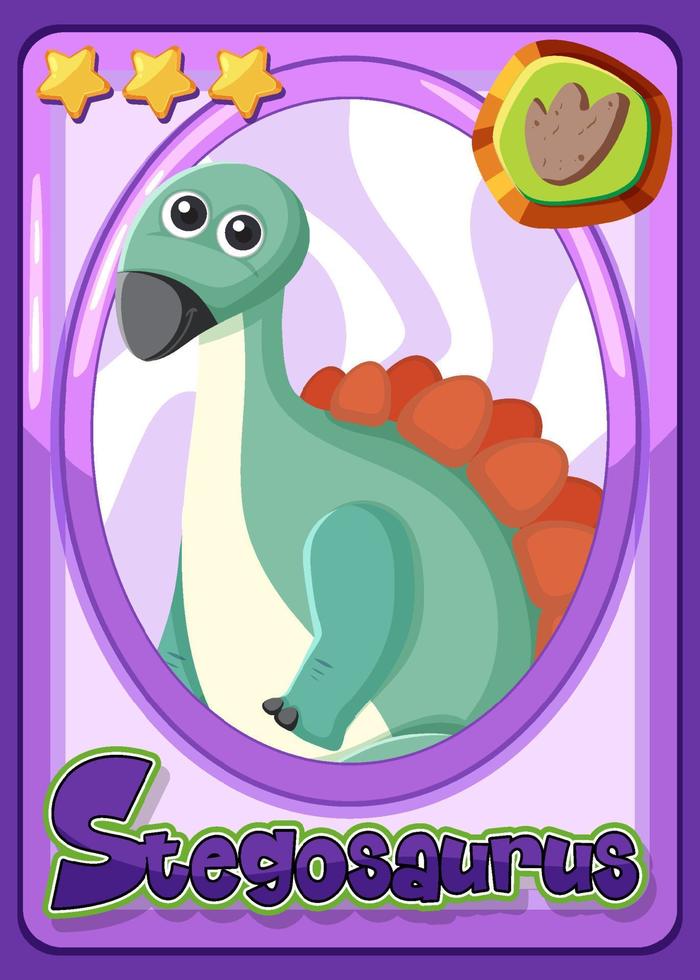 stegosaurus dinosaurus cartoon kaart vector