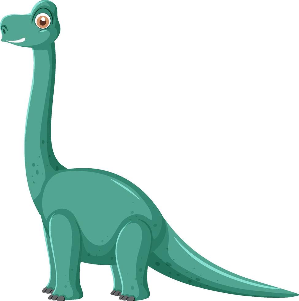 leuke brachiosaurus dinosaurus cartoon vector