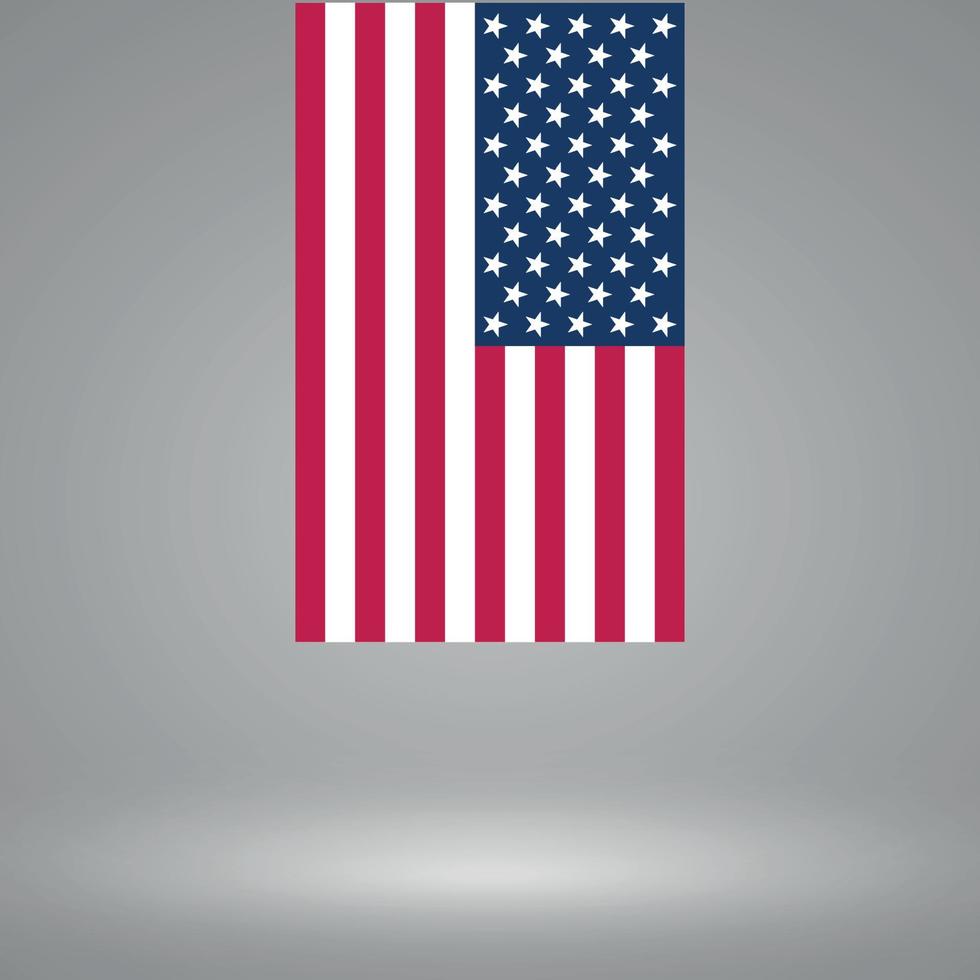officiële hangende vlag van de verenigde staten van amerika - vector