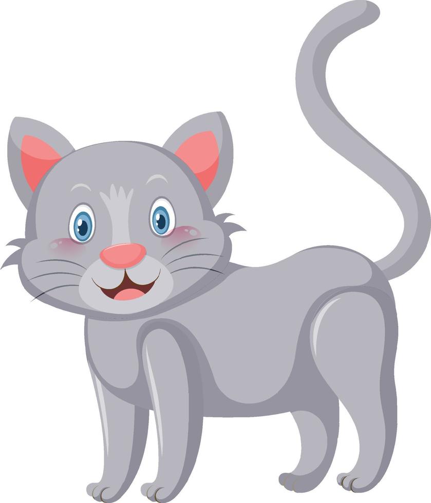 kleine schattige kat in cartoonstijl vector