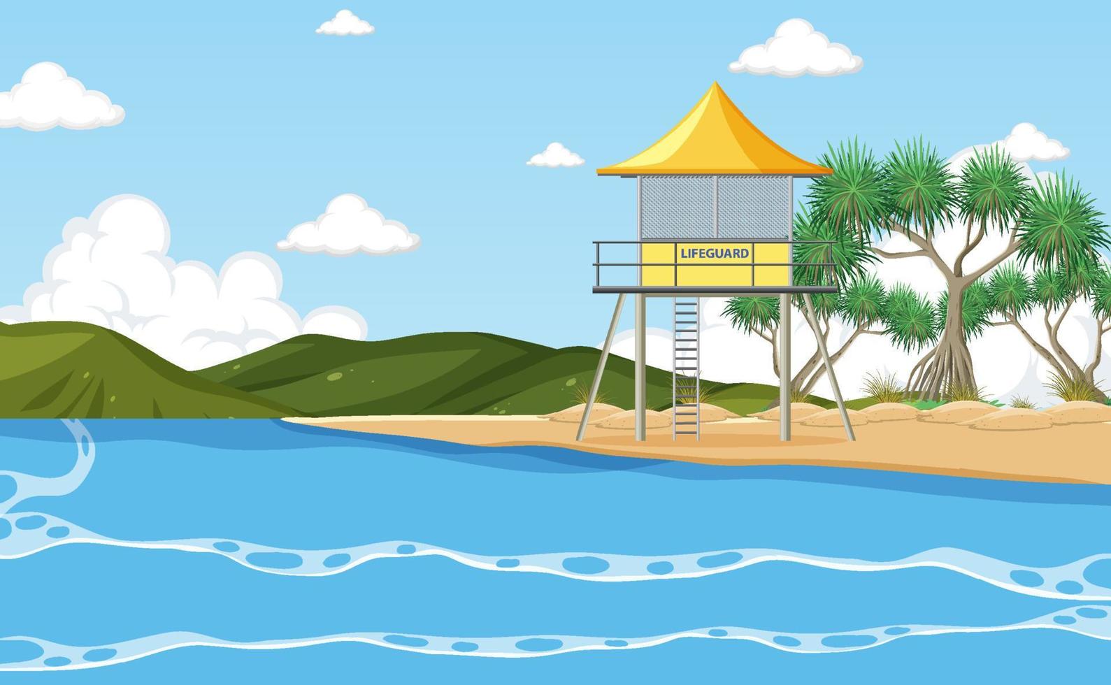 badmeestertoren op het strand vector