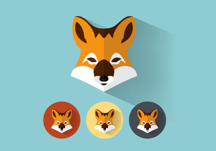 Fox Portraits Vector Set