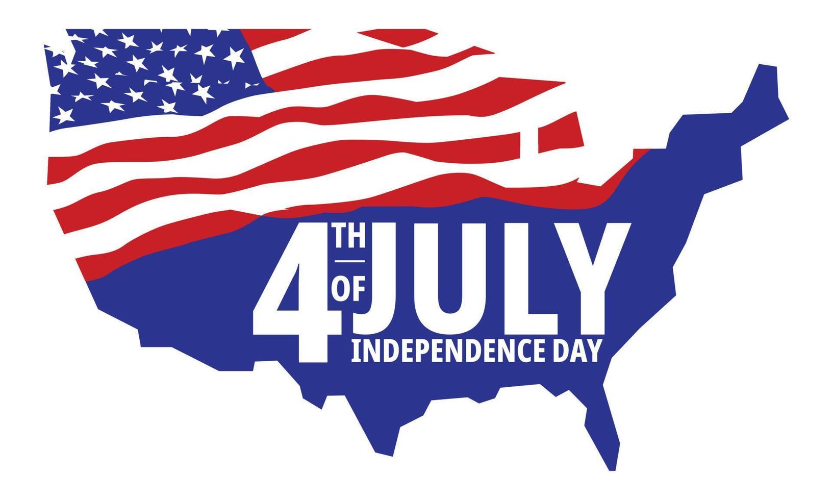 4 juli. viering van de onafhankelijkheidsdag van de VS. vector