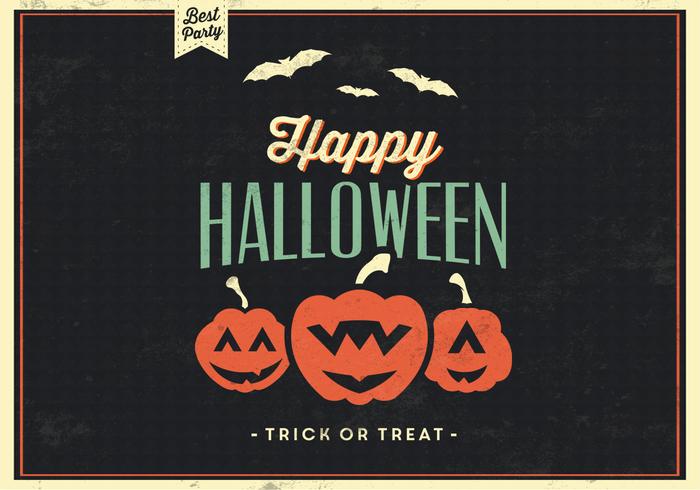 Grunge Happy Halloween Vector Background