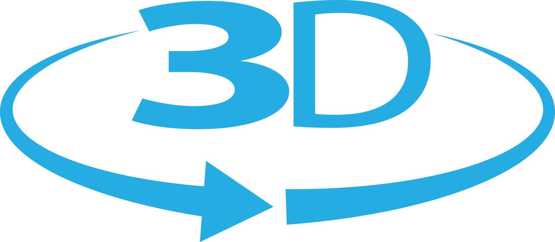 blauwe hoek 3d pictogram op witte achtergrond. hoek 3d teken. 3D-symbool. vlakke stijl. vector