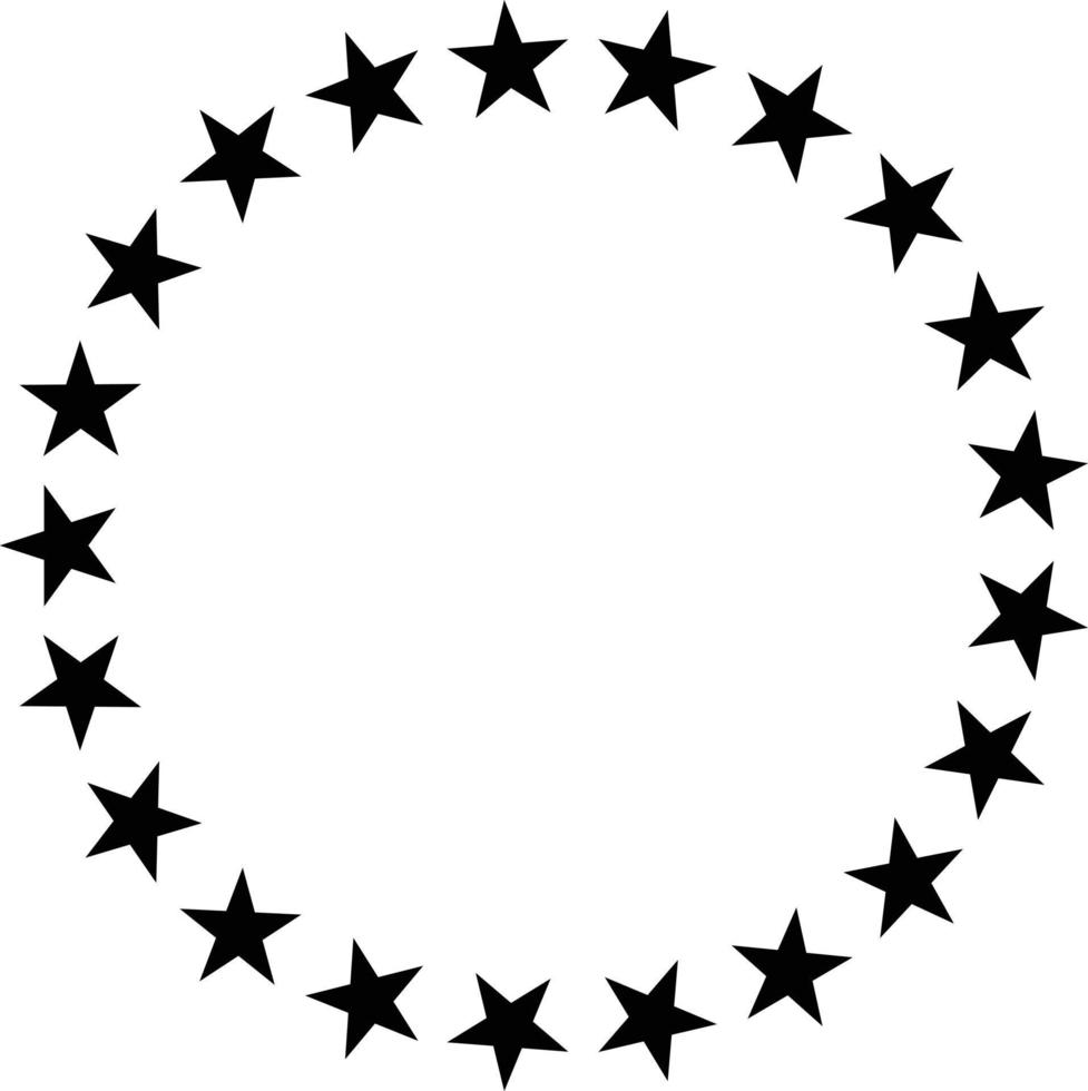 sterren in cirkelpictogram. sterren grens frame symbool. teken van de Europese Unie. vector