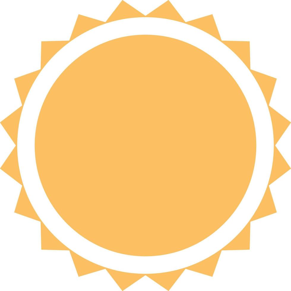 zon icoon. zomer symbool. zonlicht teken. vector