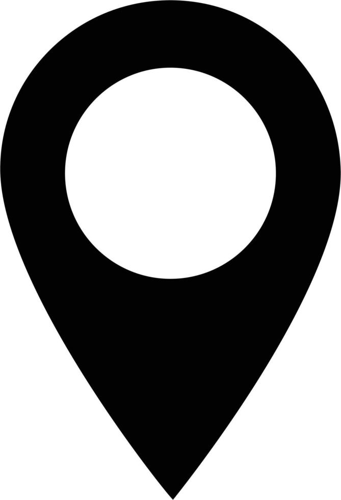 kaart lokalisatie icoon. mail teken. pin pictogram. kaartpunt met schaduwsymbool. locatie pin teken. vector