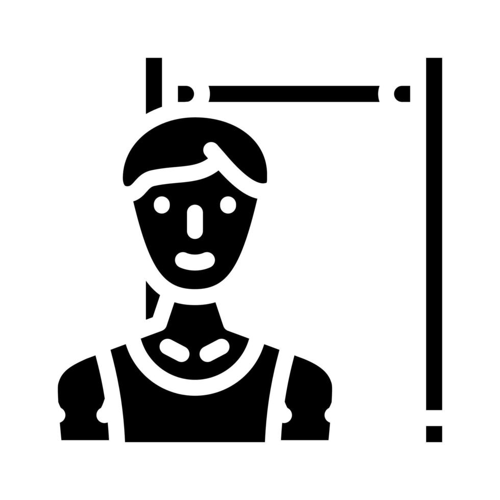 training atletische sport glyph pictogram vectorillustratie vector