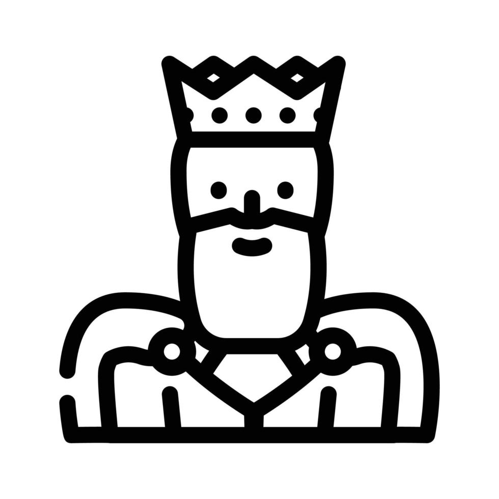 koning man lijn pictogram vectorillustratie vector