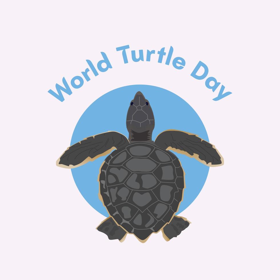 wereld schildpad dag vector sjabloon ontwerp illustratie