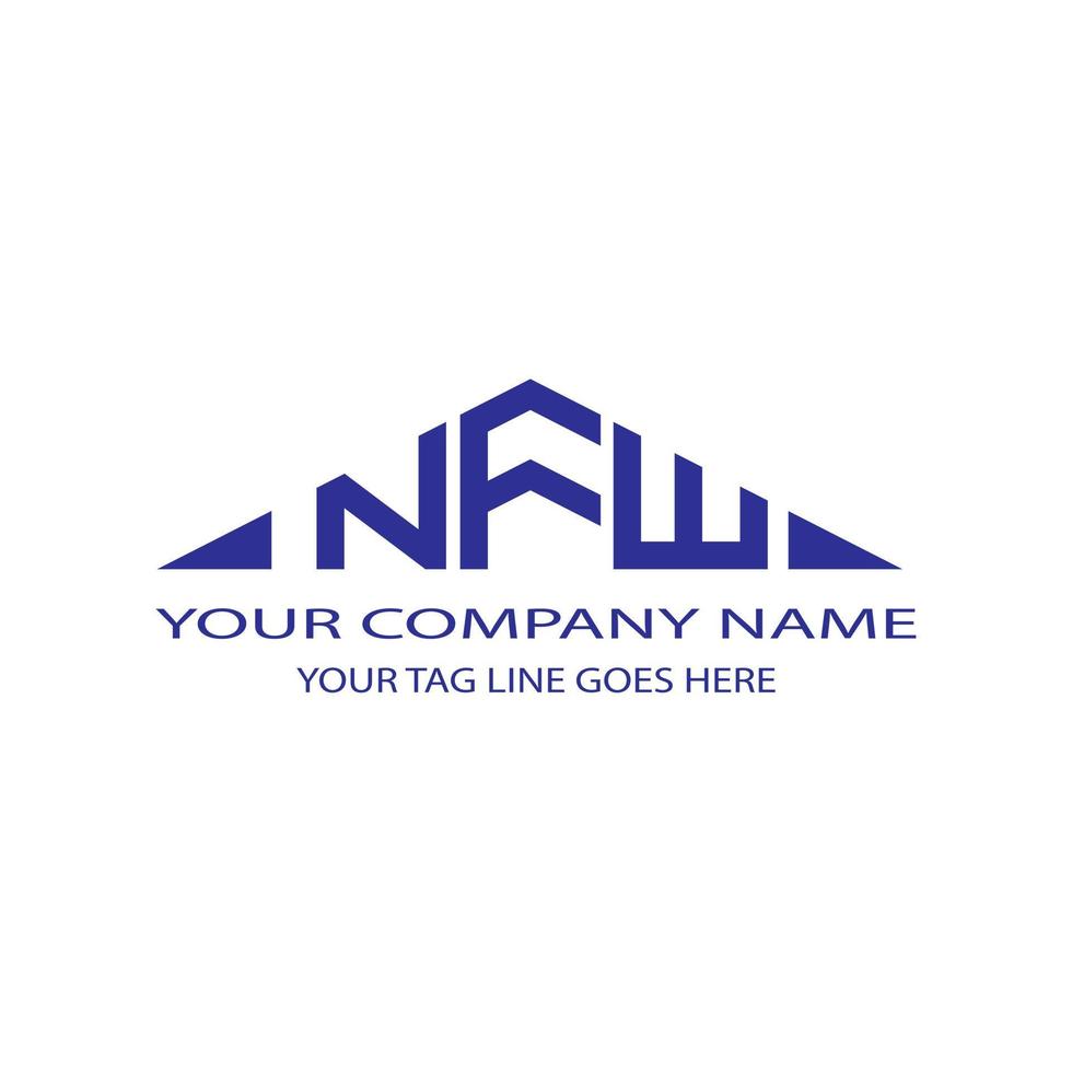 nfw letter logo creatief ontwerp met vectorafbeelding vector