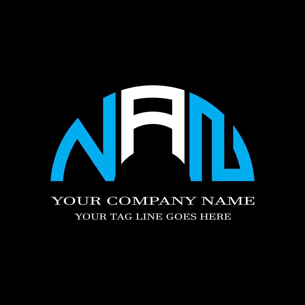 nan letter logo creatief ontwerp met vectorafbeelding vector