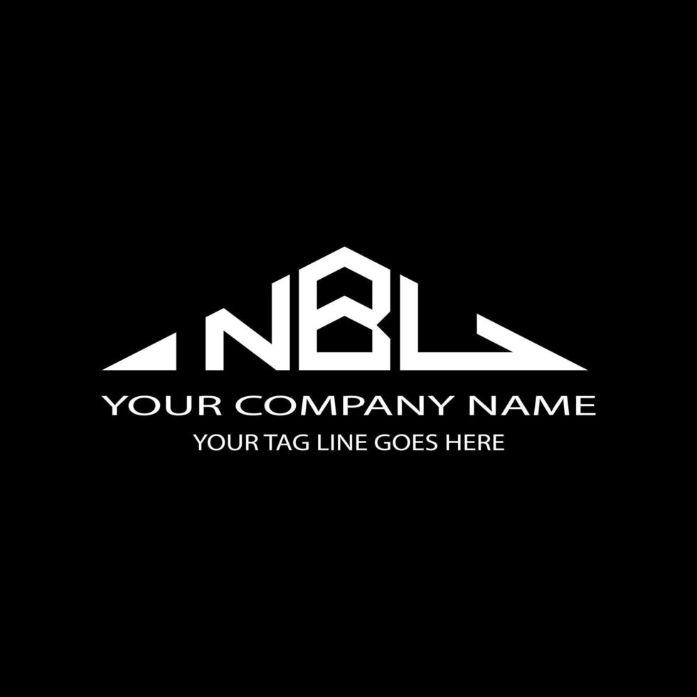 nbu letter logo creatief ontwerp met vectorafbeelding vector