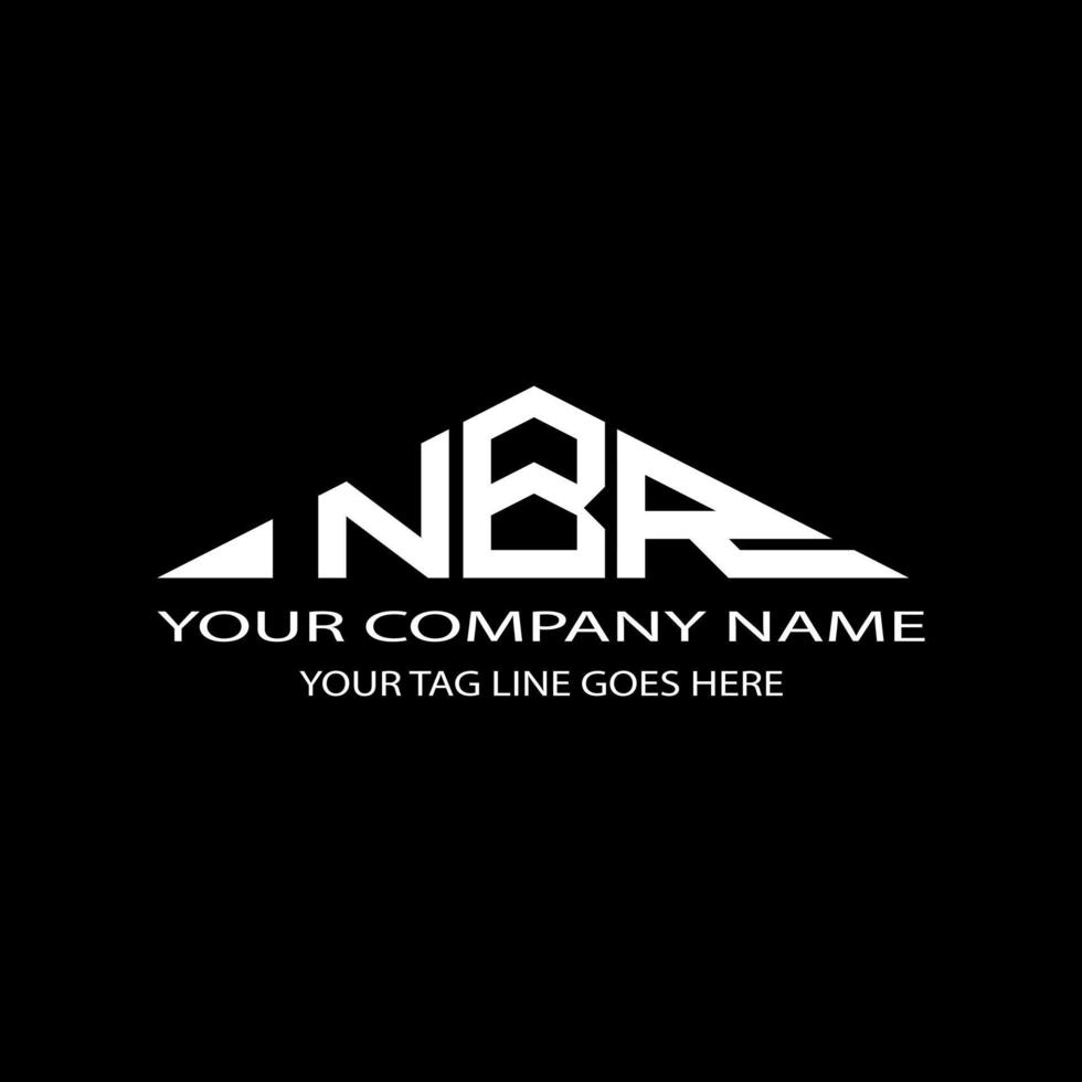 nbr letter logo creatief ontwerp met vectorafbeelding vector
