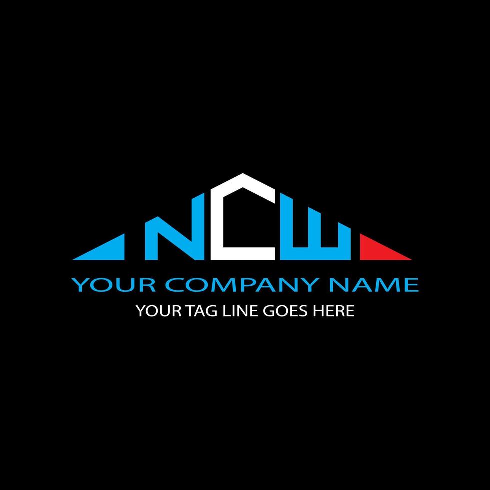 ncw letter logo creatief ontwerp met vectorafbeelding vector