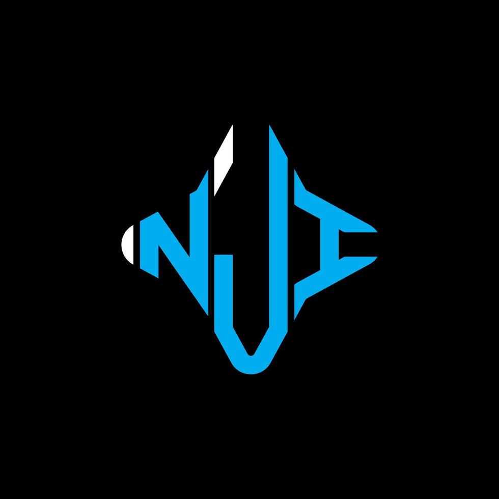 nji letter logo creatief ontwerp met vectorafbeelding vector