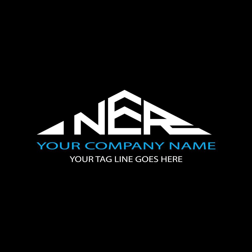 ner letter logo creatief ontwerp met vectorafbeelding vector