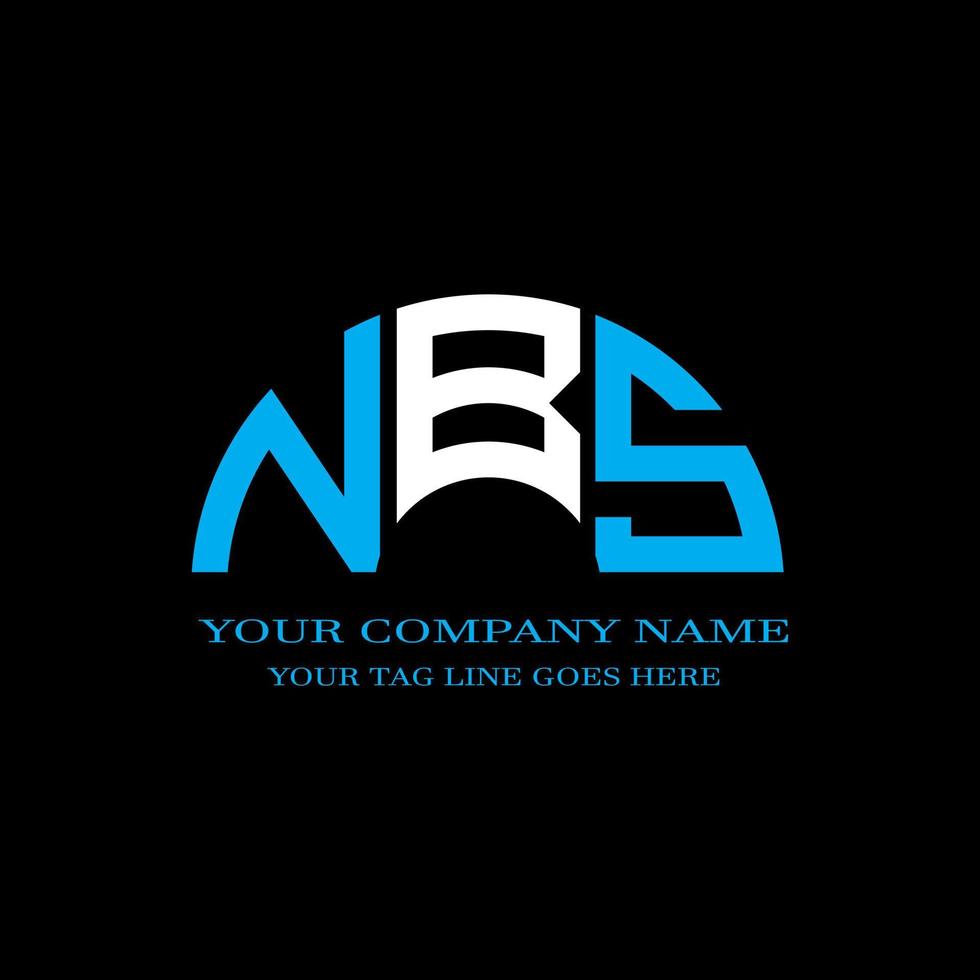 nbs letter logo creatief ontwerp met vectorafbeelding vector