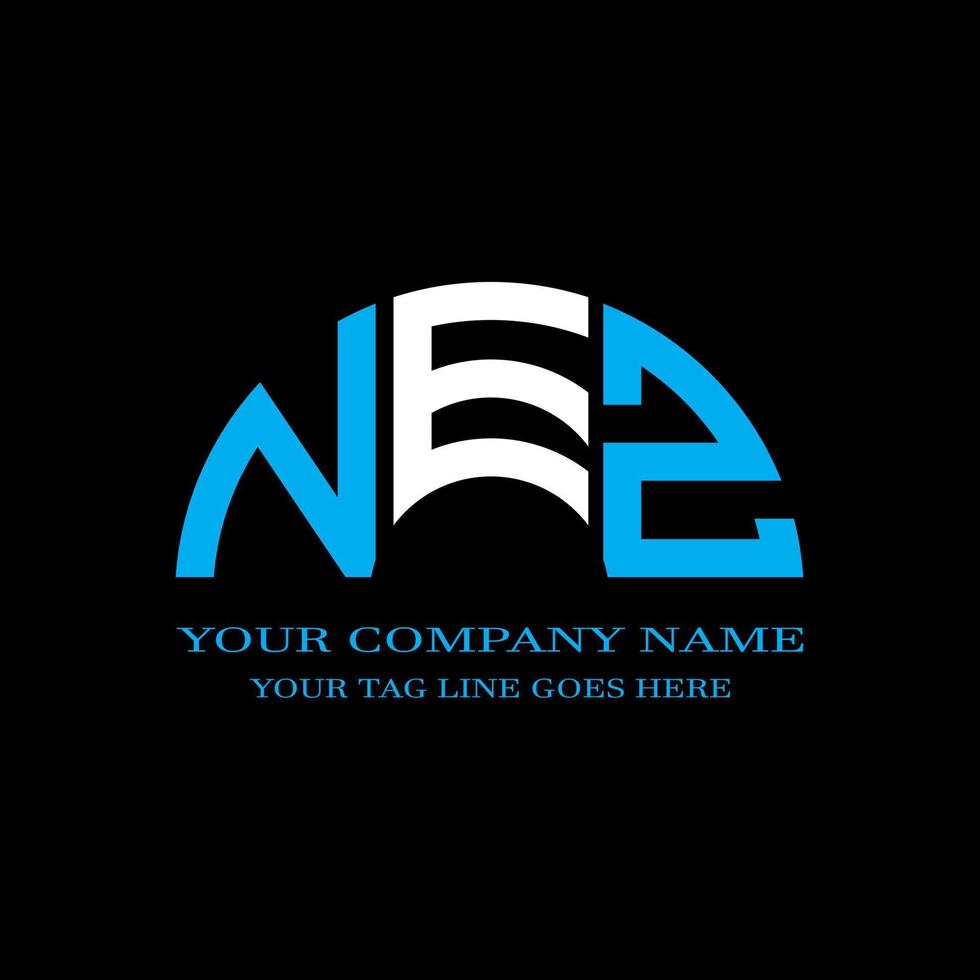 nez letter logo creatief ontwerp met vectorafbeelding vector