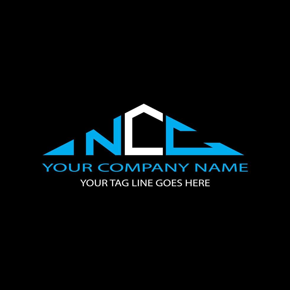 ncc letter logo creatief ontwerp met vectorafbeelding vector