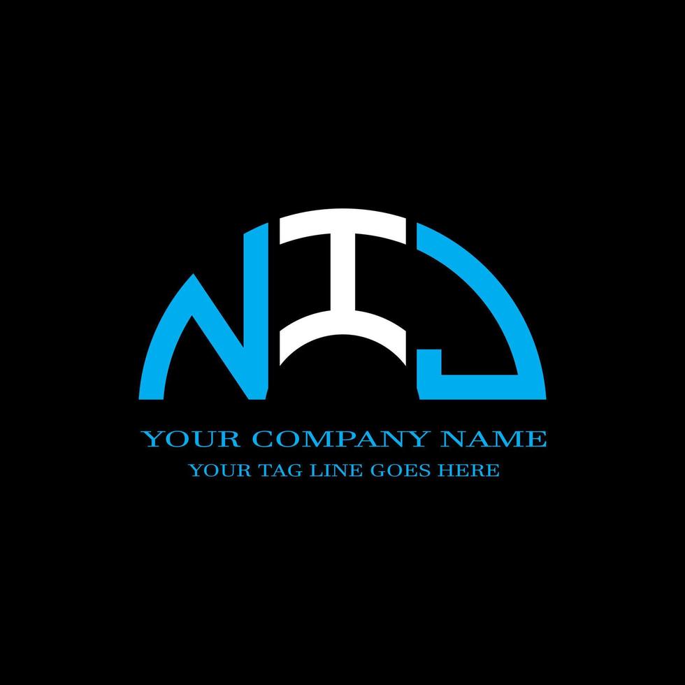 nij letter logo creatief ontwerp met vectorafbeelding vector
