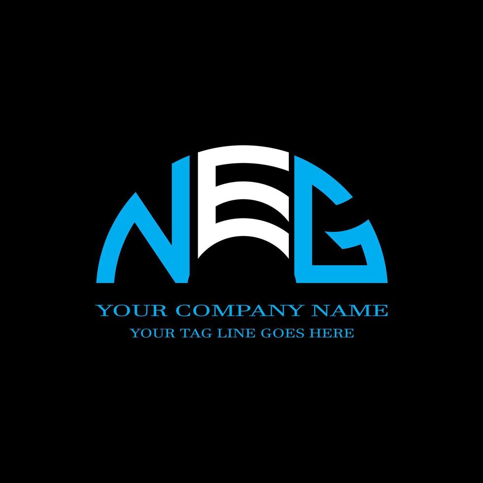 neg letter logo creatief ontwerp met vectorafbeelding vector