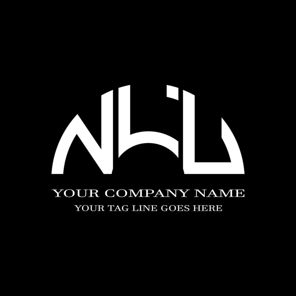 nlu letter logo creatief ontwerp met vectorafbeelding vector