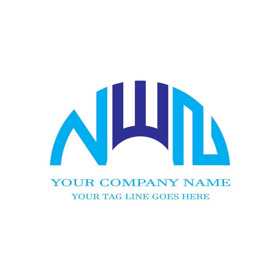 nwn letter logo creatief ontwerp met vectorafbeelding vector