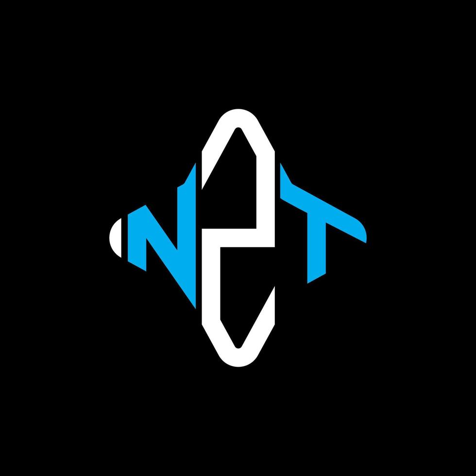nzt letter logo creatief ontwerp met vectorafbeelding vector
