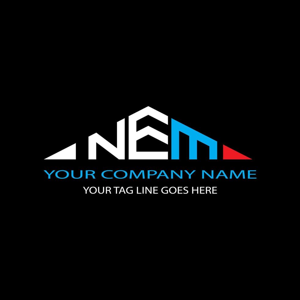 nem letter logo creatief ontwerp met vectorafbeelding vector