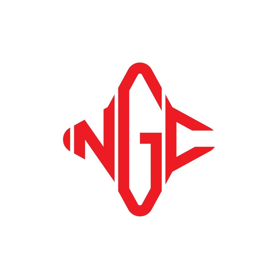 ngc letter logo creatief ontwerp met vectorafbeelding vector