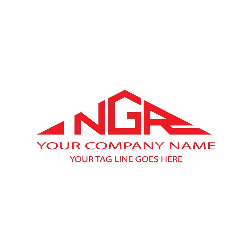 ngr letter logo creatief ontwerp met vectorafbeelding vector